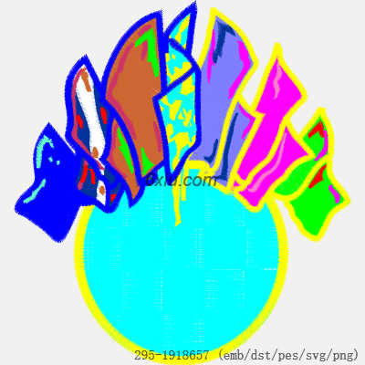 svg矢量绣花图下载