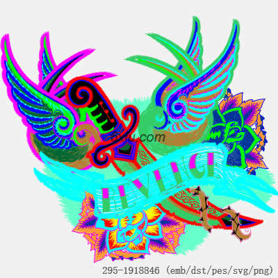 svg矢量绣花图下载