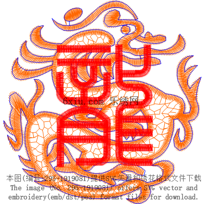 svg矢量绣花图下载