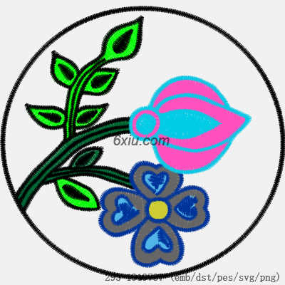 svg矢量绣花图下载