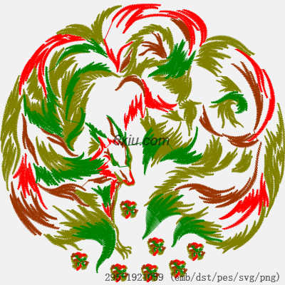 svg矢量绣花图下载