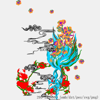 svg矢量绣花图下载