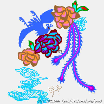 svg矢量绣花图下载