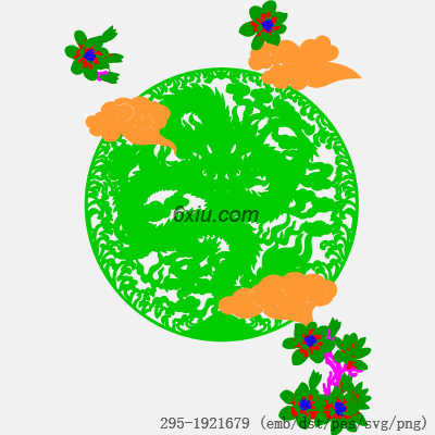 svg矢量绣花图下载