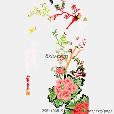 svg矢量绣花图下载