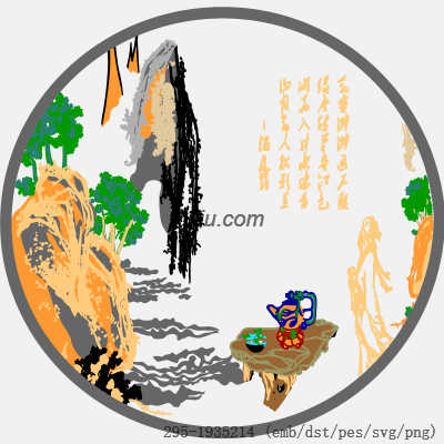 svg矢量绣花图下载