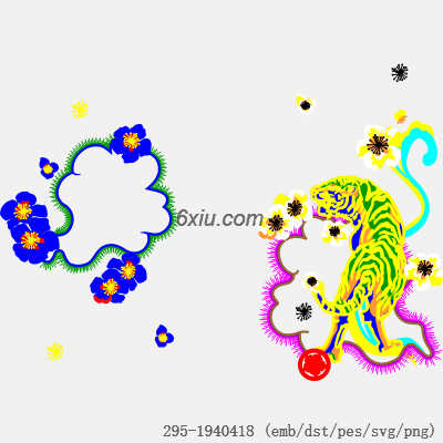 svg矢量绣花图下载