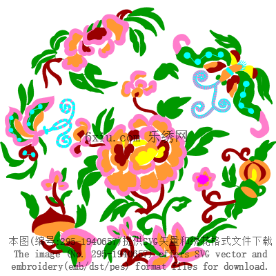 svg矢量绣花图下载