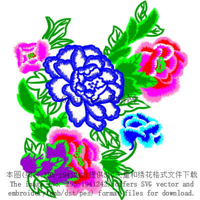 svg矢量绣花图下载