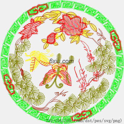 svg矢量绣花图下载