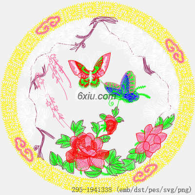 svg矢量绣花图下载