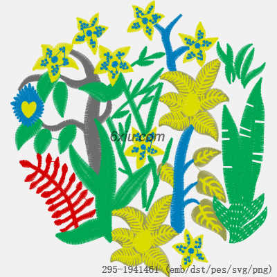 svg矢量绣花图下载