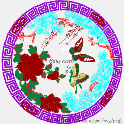 svg矢量绣花图下载