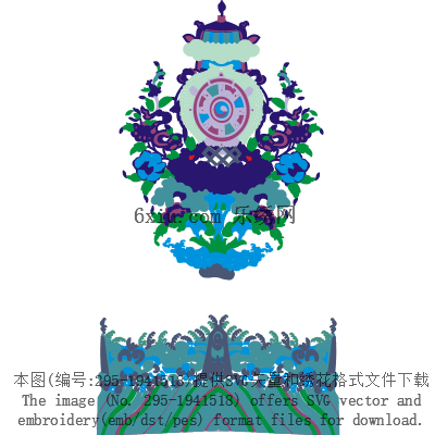 svg矢量绣花图下载