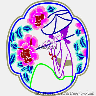 svg矢量绣花图下载
