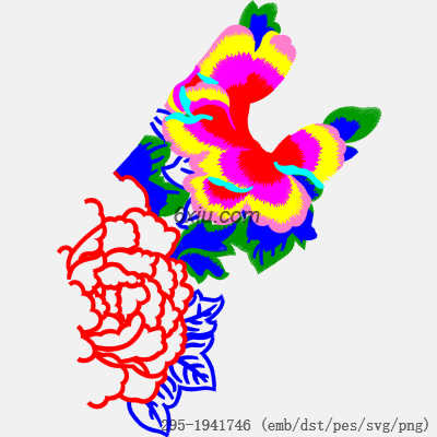 svg矢量绣花图下载