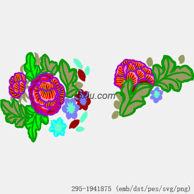 svg矢量绣花图下载