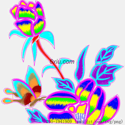 svg矢量绣花图下载
