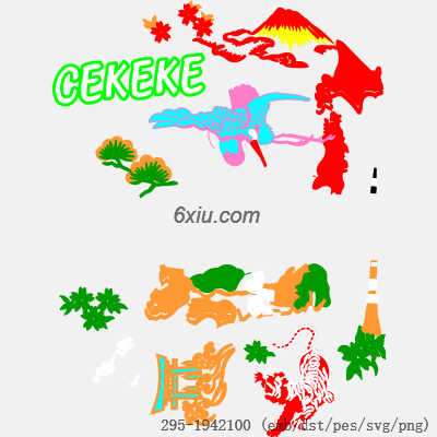 svg矢量绣花图下载