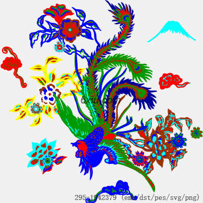 svg矢量绣花图下载