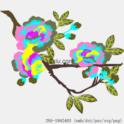 svg矢量绣花图下载
