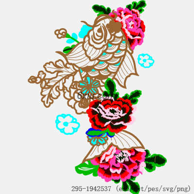 svg矢量绣花图下载
