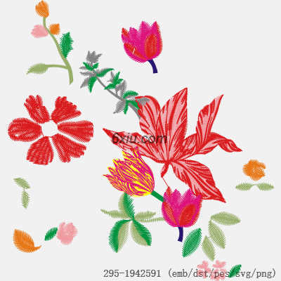 svg矢量绣花图下载