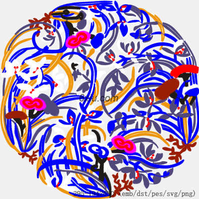 svg矢量绣花图下载