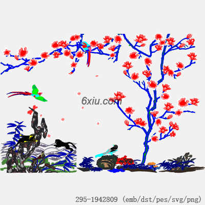 svg矢量绣花图下载