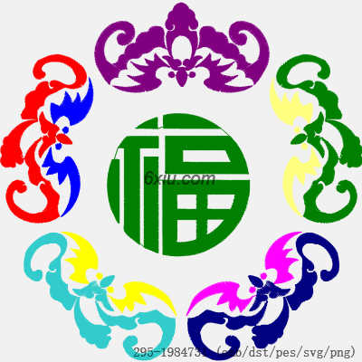svg矢量绣花图下载