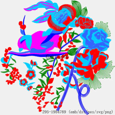 svg矢量绣花图下载