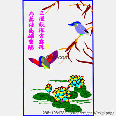 svg矢量绣花图下载