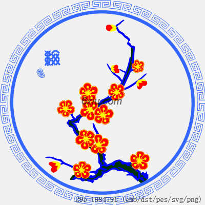 svg矢量绣花图下载