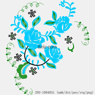 svg矢量绣花图下载