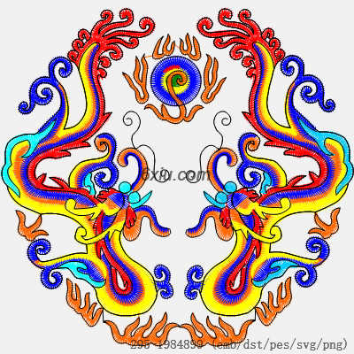 svg矢量绣花图下载