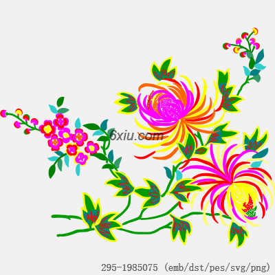 svg矢量绣花图下载
