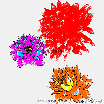 svg矢量绣花图下载