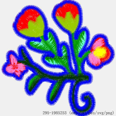 svg矢量绣花图下载