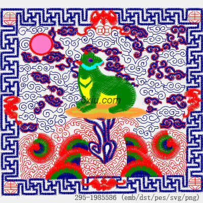 svg矢量绣花图下载