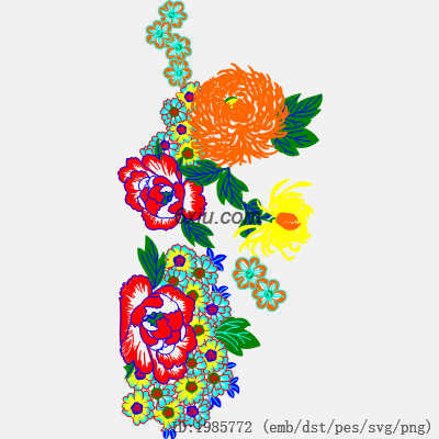 svg矢量绣花图下载