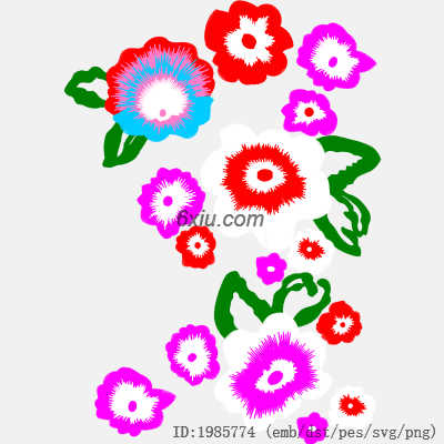 svg矢量绣花图下载