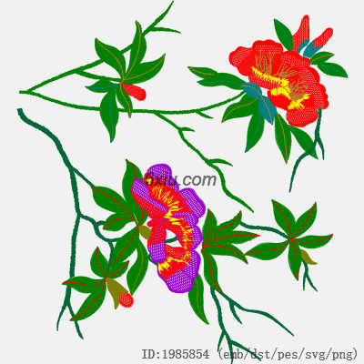 svg矢量绣花图下载