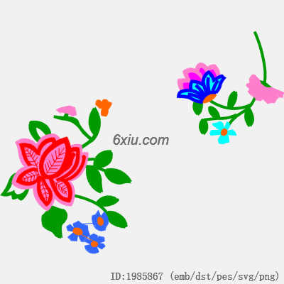 svg矢量绣花图下载