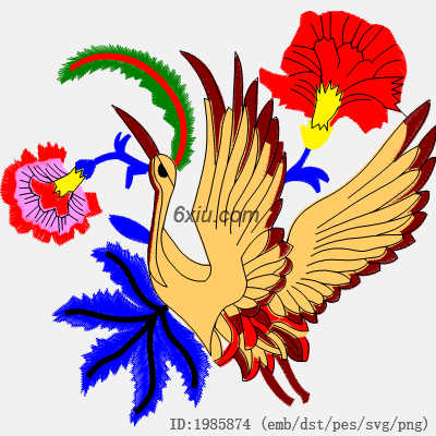 svg矢量绣花图下载