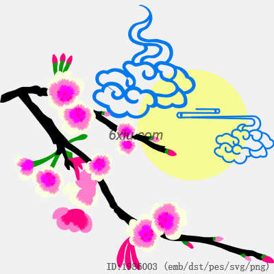 svg矢量绣花图下载
