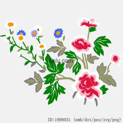 svg矢量绣花图下载