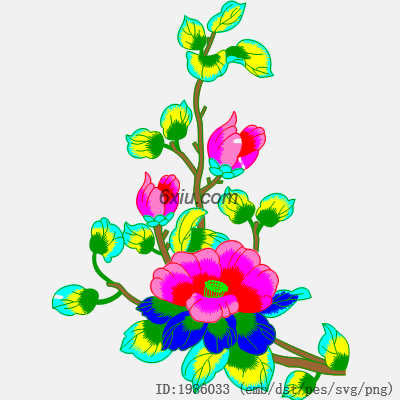 svg矢量绣花图下载