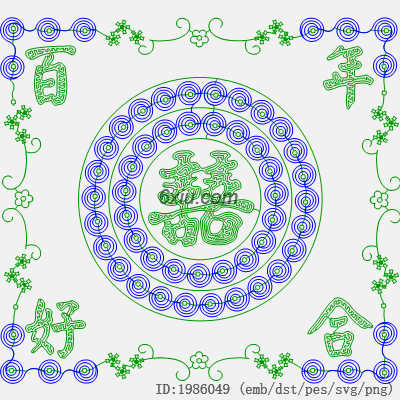 svg矢量绣花图下载