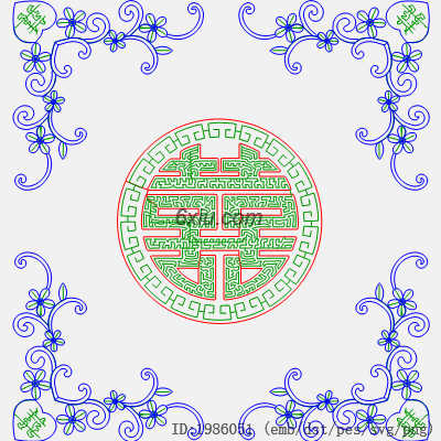 svg矢量绣花图下载
