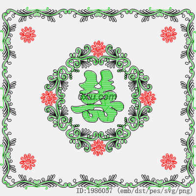 svg矢量绣花图下载